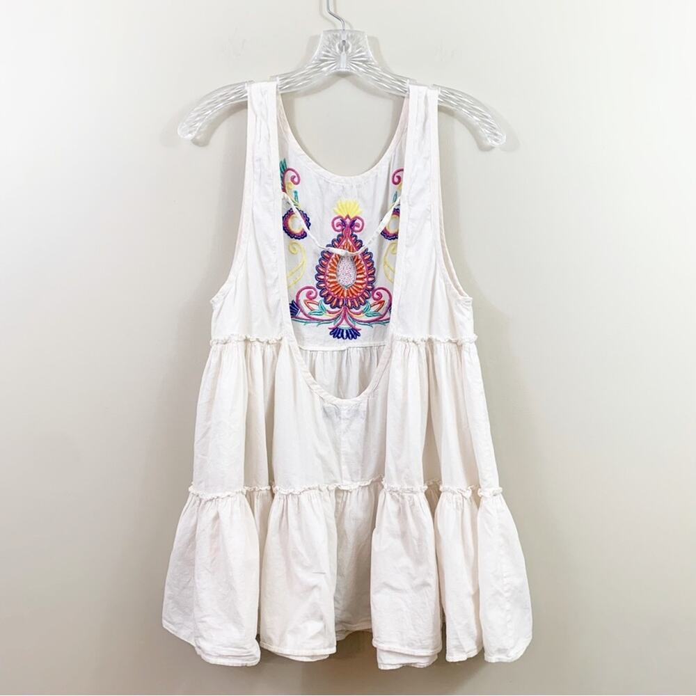 InLov Floral Embroidered Cream/Pink Swing Tank - Picture 6 of 6